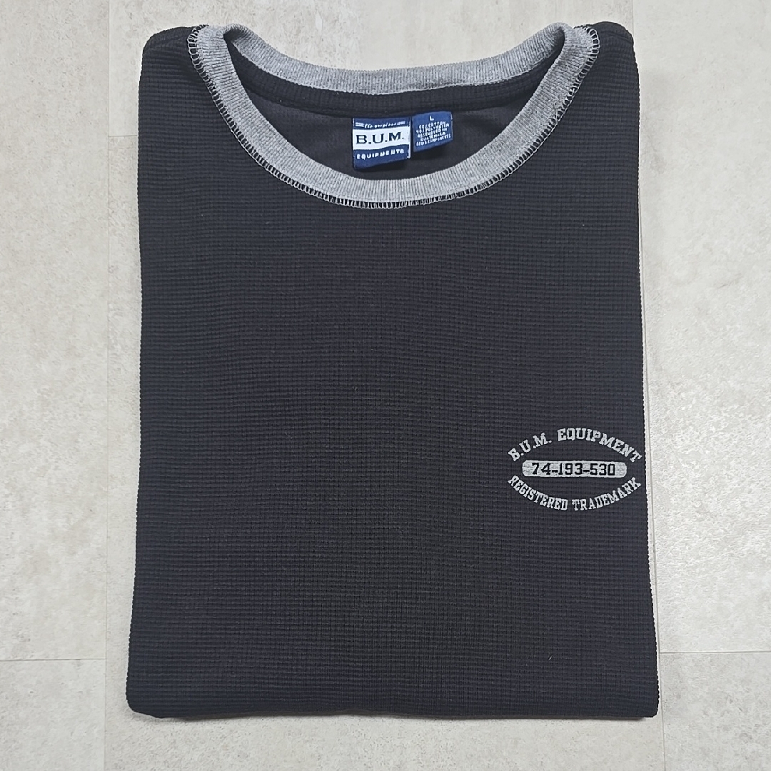 B.U.M. Equipment Black And Gray Vintage 90's T-Shirt